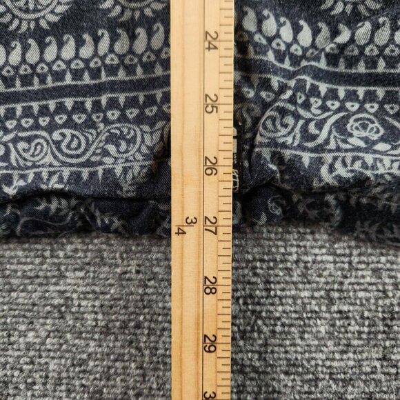 Guess Jeans 2XL Rayon Heavy Button Up Shirt Floral Blue Green Hawaii Beach - Picture 13 of 16